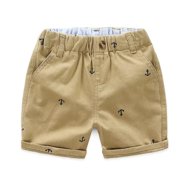 Kids' Nautical-Themed Cotton Shorts (2-8 Years)