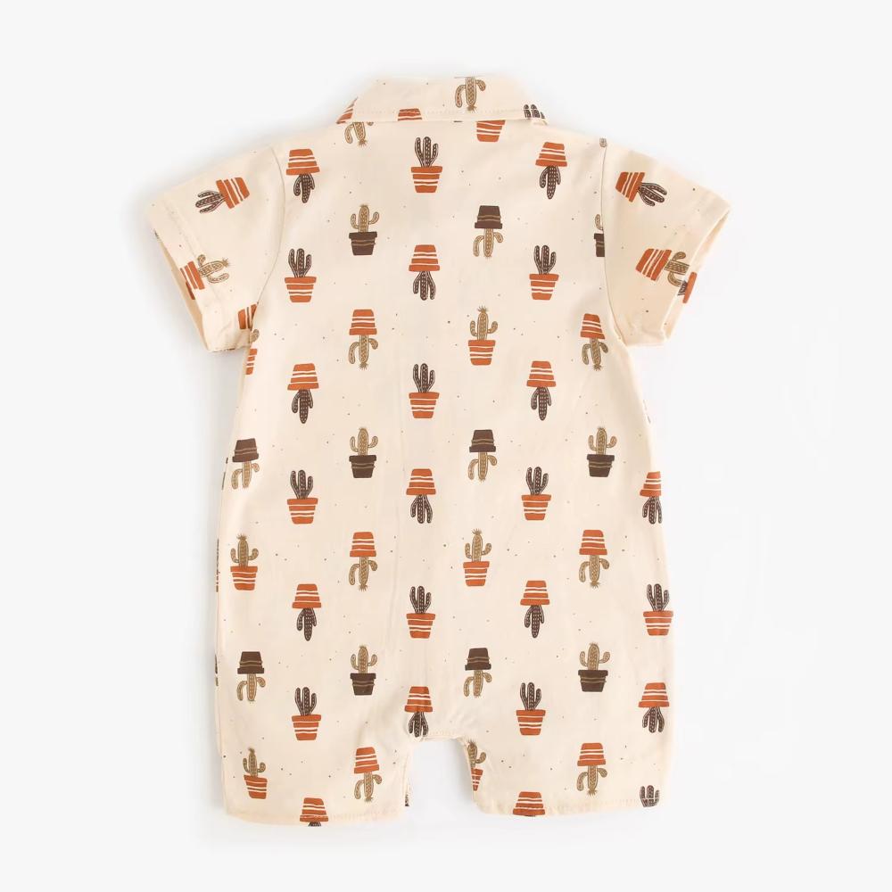 Baby Boy Cotton Romper Summer Jumpsuit Short Sleeve for 3-24 Months