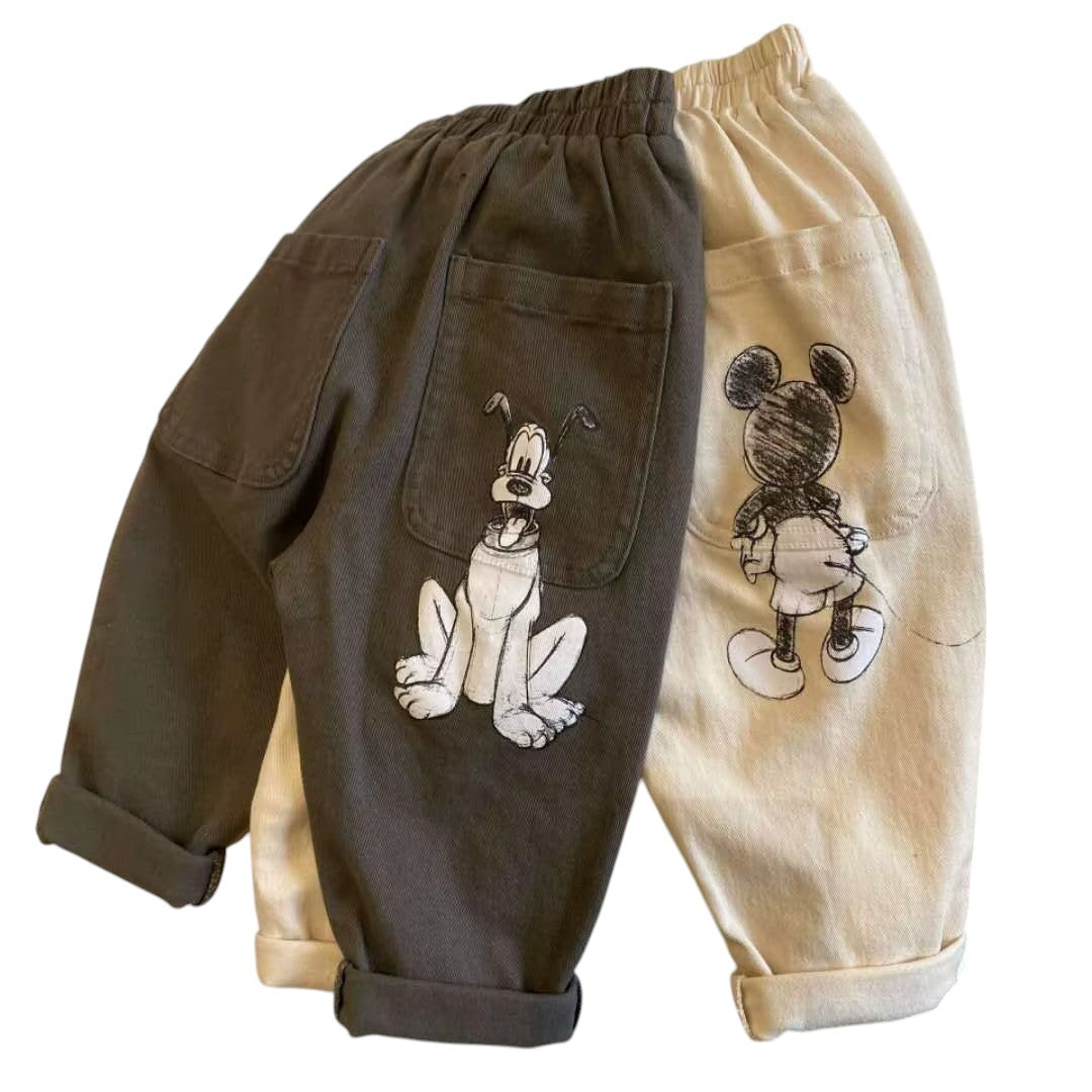 Cartoon Character Denim Pants for Kids