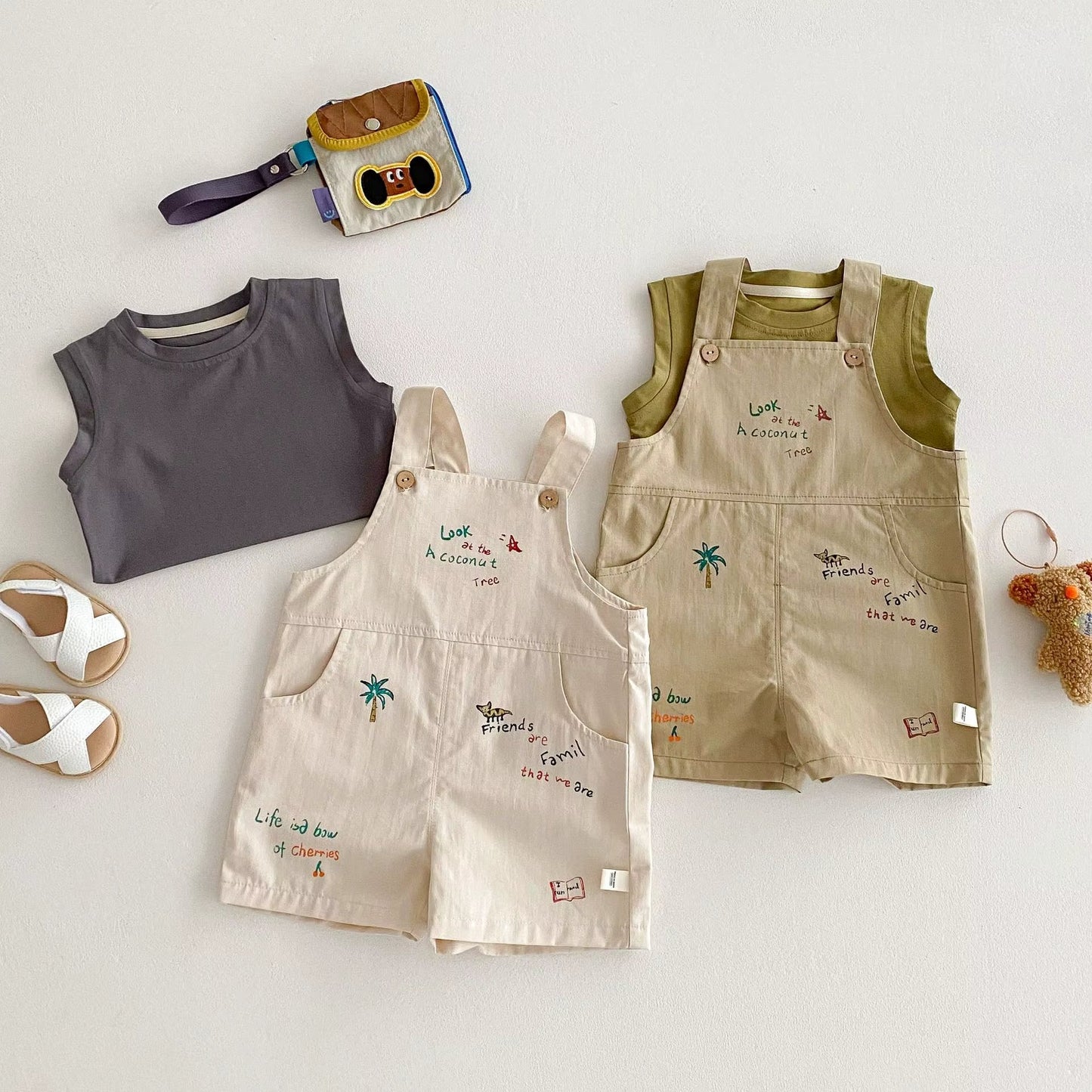 Baby Boy Vest Sets Tank Top/Overalls