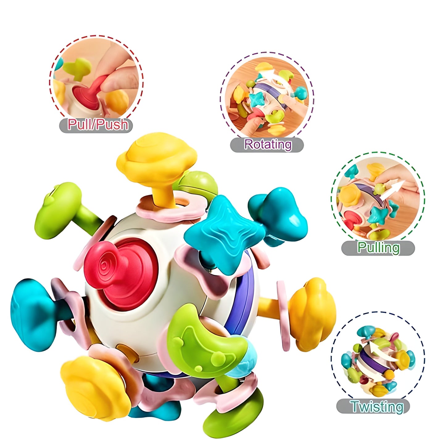 Baby Sensory Teething Toys Newborn Toddler Montessori Toy