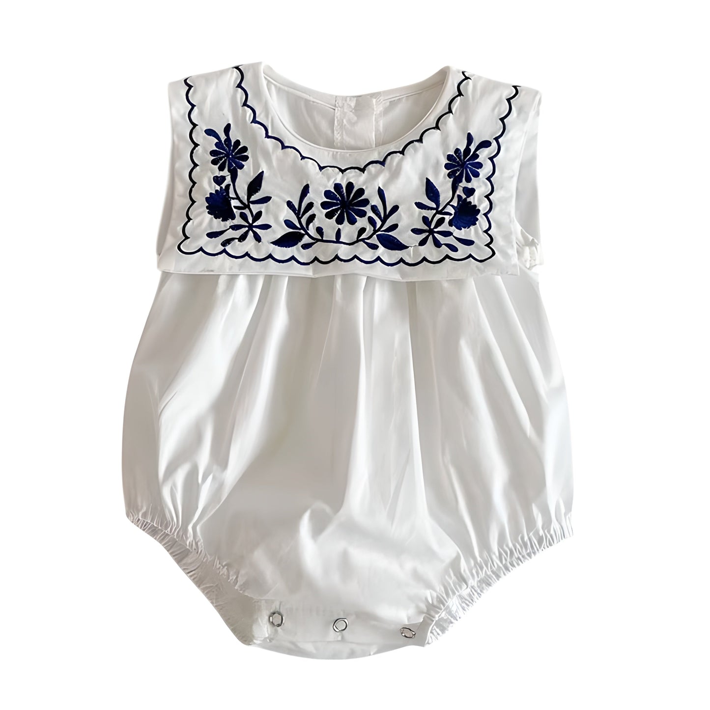 Baby Girl Summer Charm Embroidered Cotton Newborn Romper