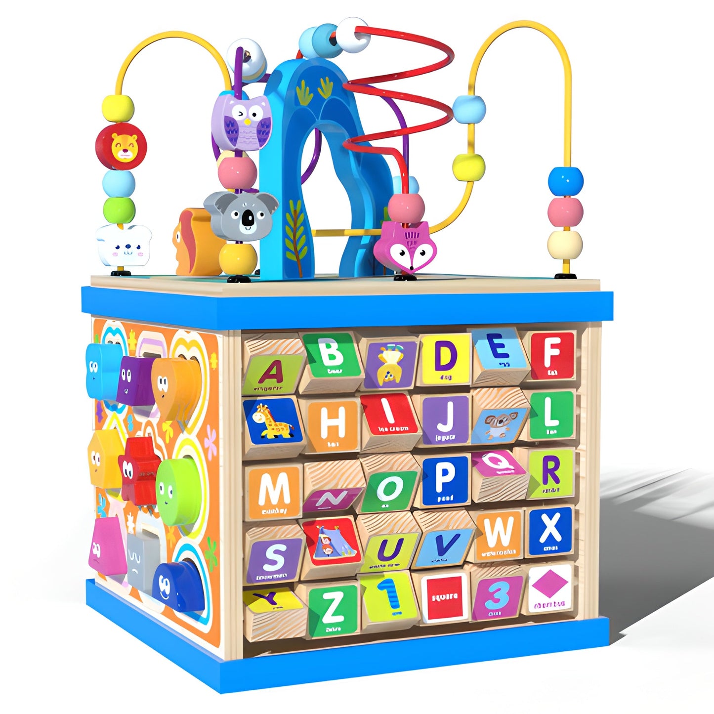 Wooden Activity Cube Educational Baby Toy