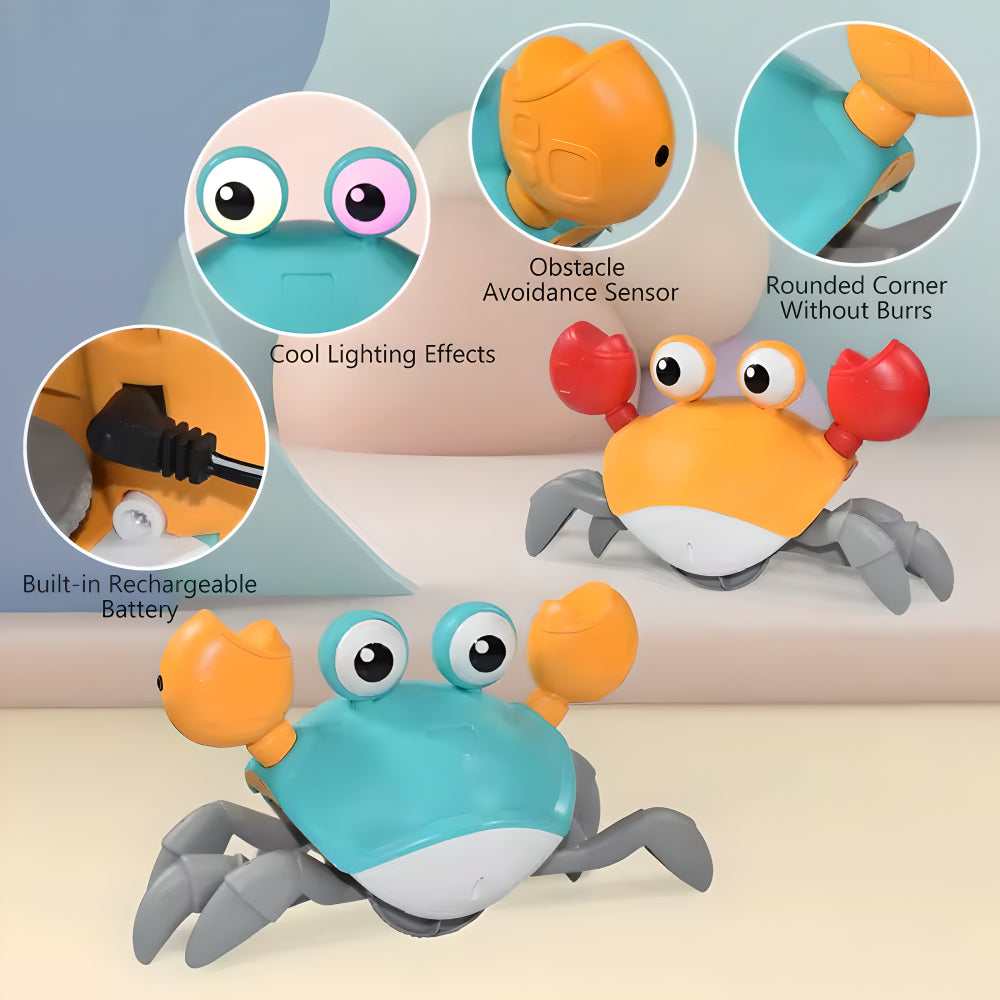 Interactive Crawling Crab Toy with Music and Sound Effects