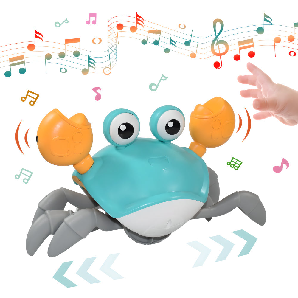 Interactive Crawling Crab Toy with Music and Sound Effects