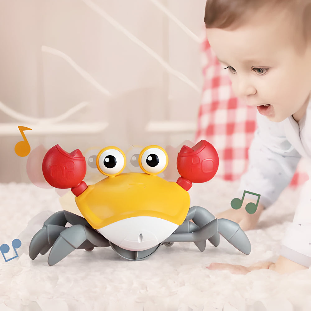 Interactive Crawling Crab Toy with Music and Sound Effects