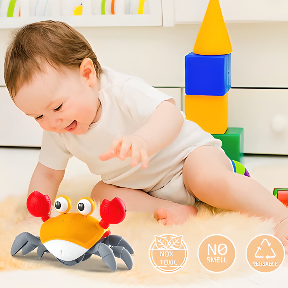 Interactive Crawling Crab Toy with Music and Sound Effects