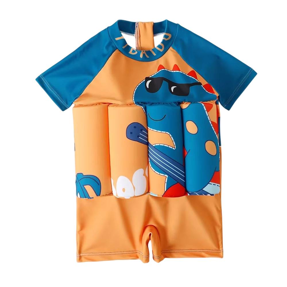 Dinosaur Puddle Jumper-Inspired Float Swimsuit for Boys and Girls – Short Sleeve Buoyancy Swimwear
