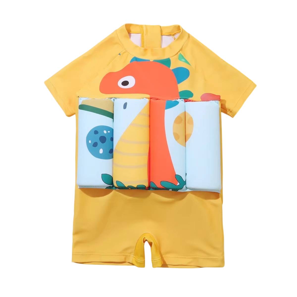 Dinosaur Puddle Jumper-Inspired Float Swimsuit for Boys and Girls – Short Sleeve Buoyancy Swimwear