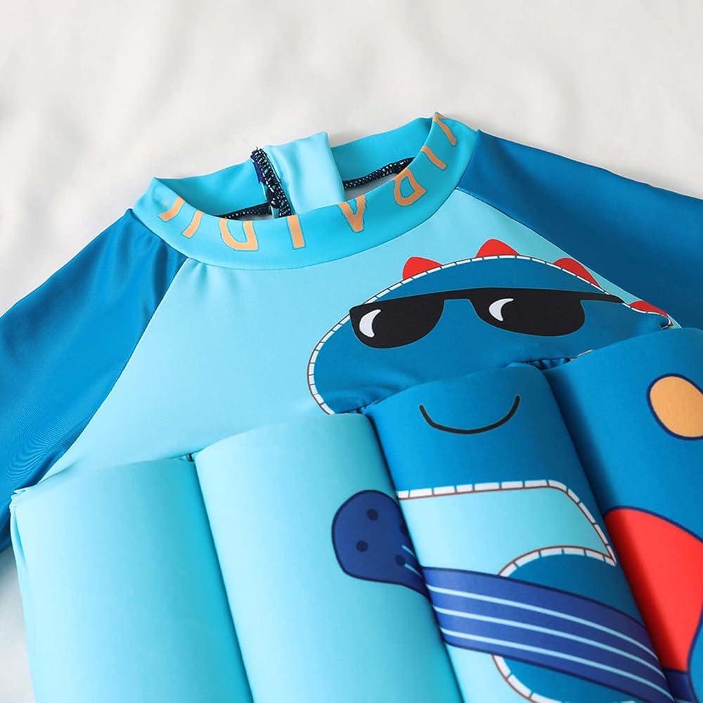 Dinosaur Puddle Jumper-Inspired Float Swimsuit for Boys and Girls – Short Sleeve Buoyancy Swimwear