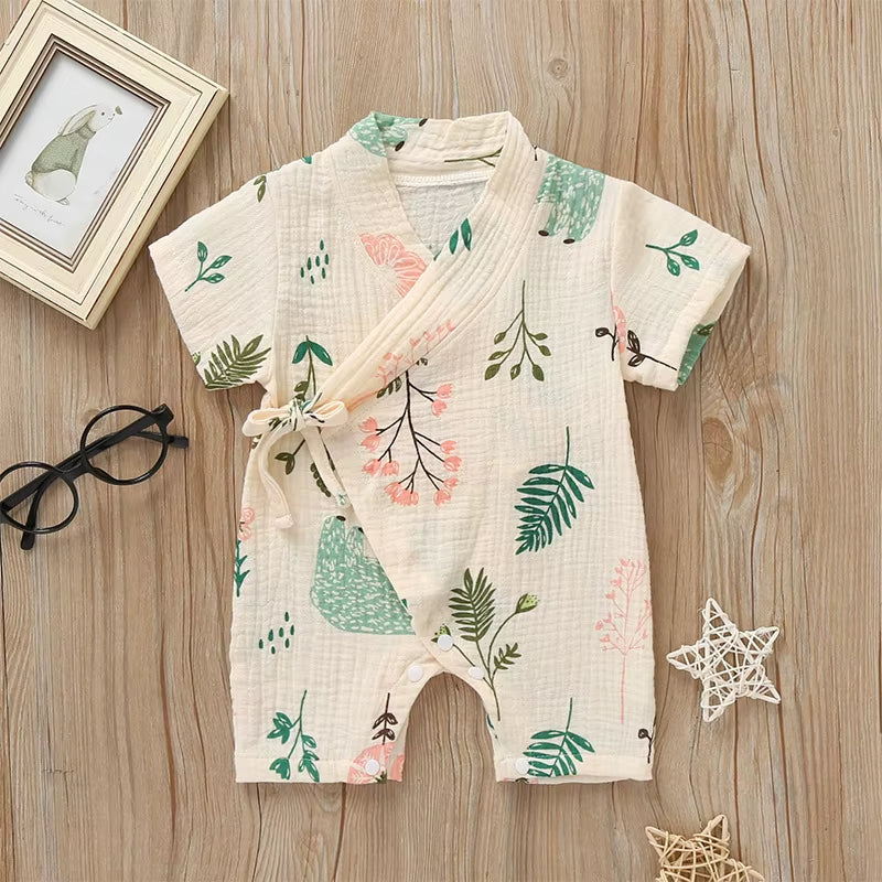 Unisex Kimono Romper Baby Girl Boys Newborn Infant