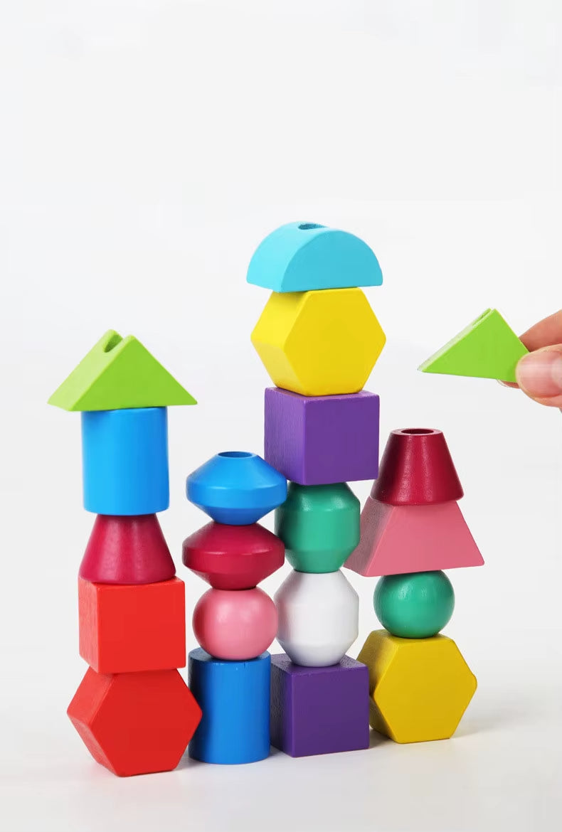 Color Shape Building Block Educational Toys