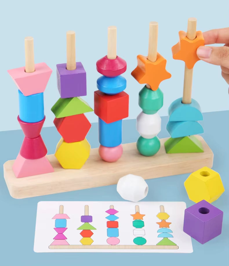 Color Shape Building Block Educational Toys