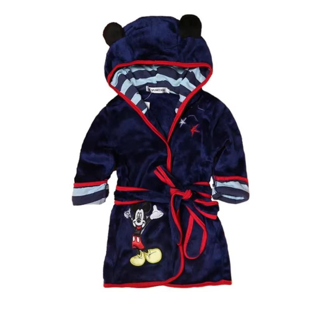 Warm Flannel Kids Pajama Robe with Cute Design
