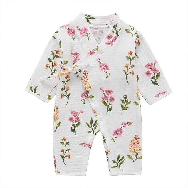 Baby Girl Kimono Romper Newborn Infant Flower Print