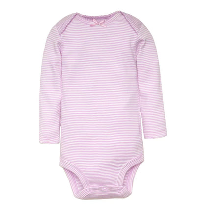 Long & Short Sleeves 5-Pack Baby Girl Onesies 100% Cotton Pastel & Warm Tones