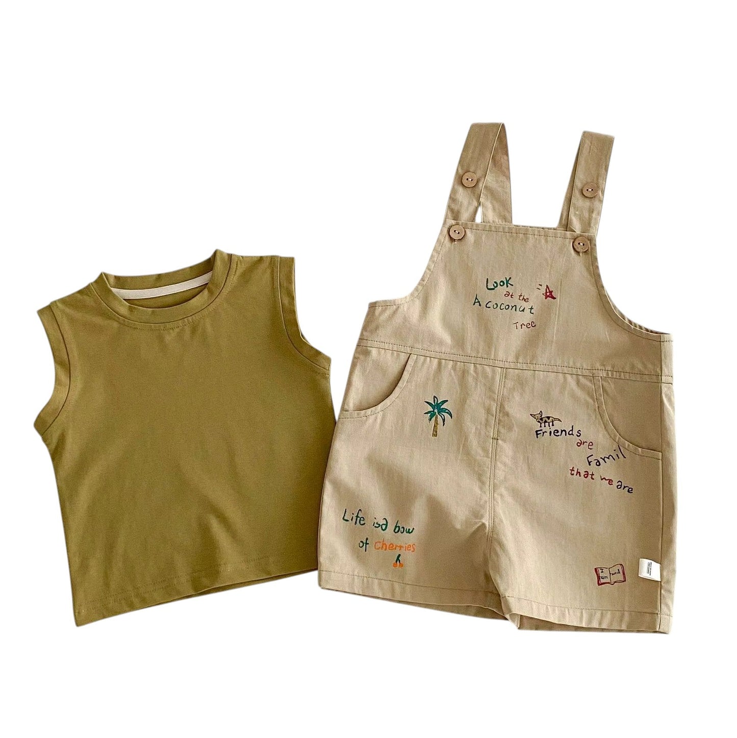 Baby Boy Vest Sets Tank Top/Overalls