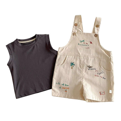 Baby Boy Vest Sets Tank Top/Overalls