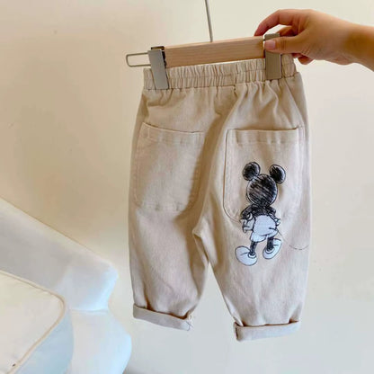 Cartoon Character Denim Pants for Kids