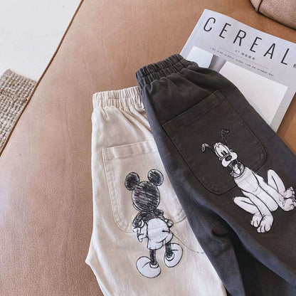 Cartoon Character Denim Pants for Kids