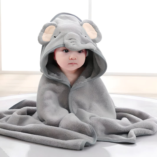 Bathrobe Warm Cartoon Baby Bath Towels Soft for Boys Girls