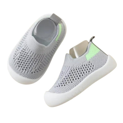 Breathable Knitted Slip On Kids Trainers for Boys and Girls