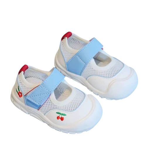 Girls Summer Mesh Cherry Sandals Soft Sole Anti-Slip Shoes