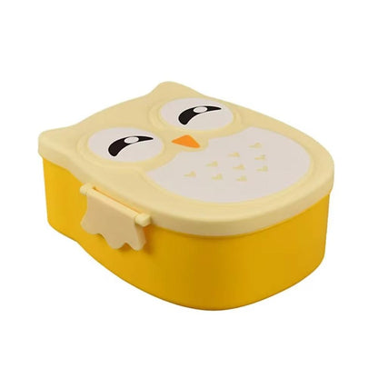 Kids Owl Lunch Box Microwave Safe Bento Container for School