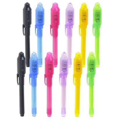 12pcs UV Light Pens with Invisible Ink for Kids