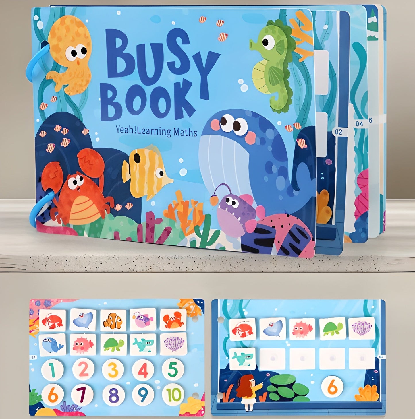 Montessori Busy Book Sticker Quiet Book for Kids