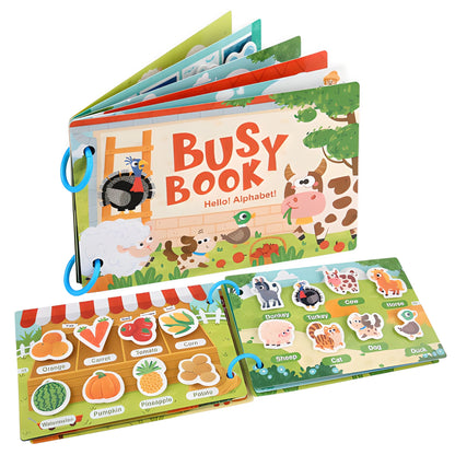 Montessori Busy Book Sticker Quiet Book for Kids