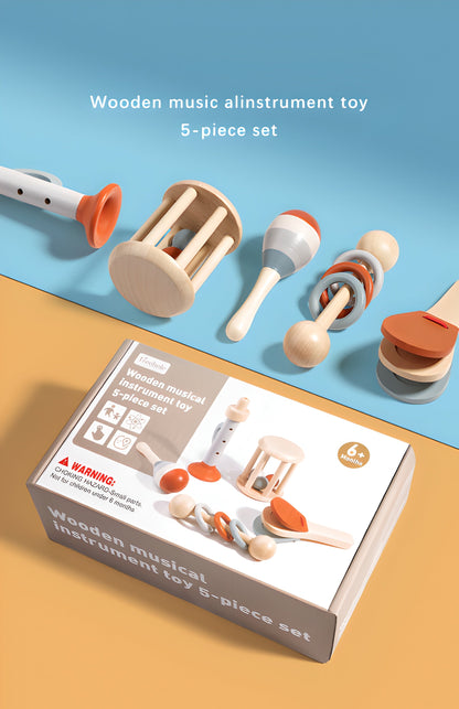 5-Piece Montessori Musical Instruments Set for Early Childhood Education