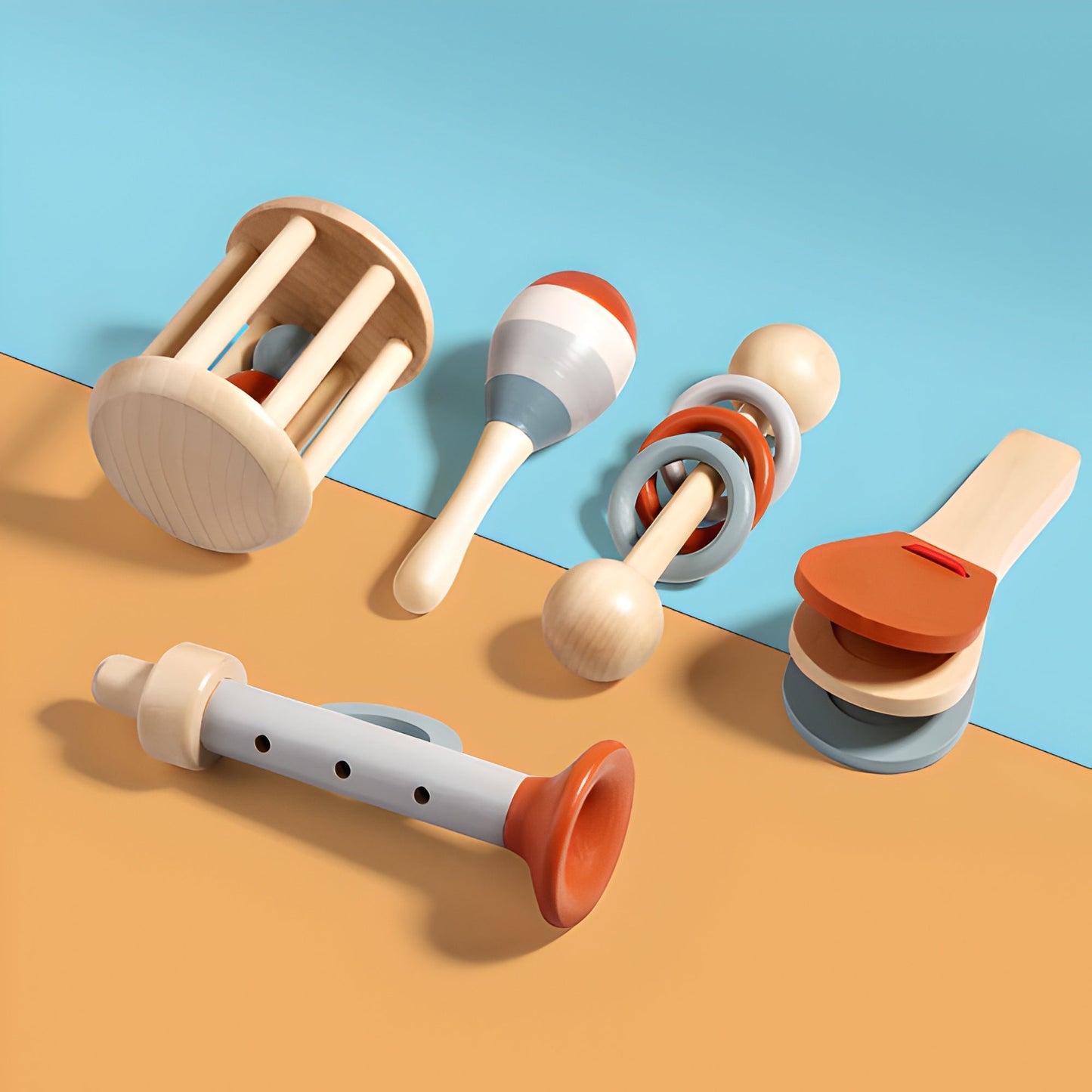 5-Piece Montessori Musical Instruments Set for Early Childhood Education