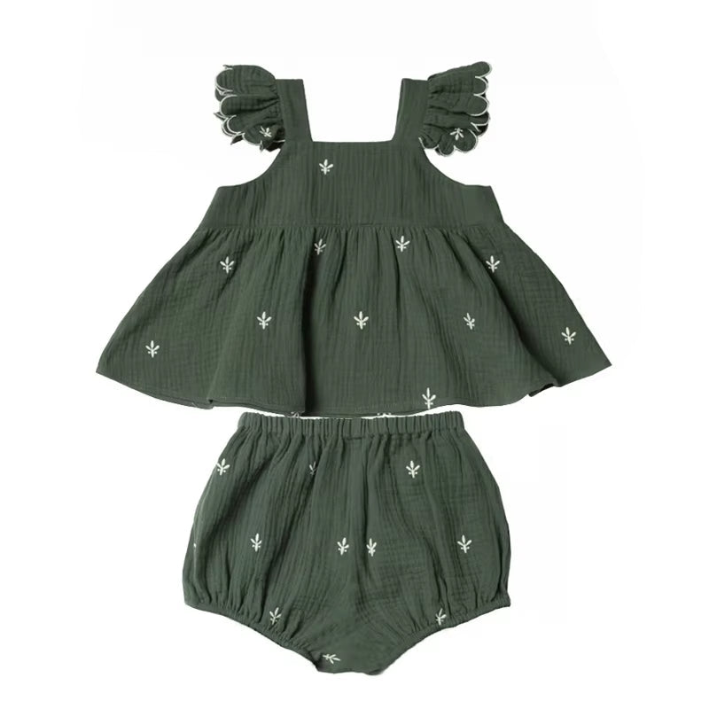 Baby Girl Sets Organic Cotton Embroidery