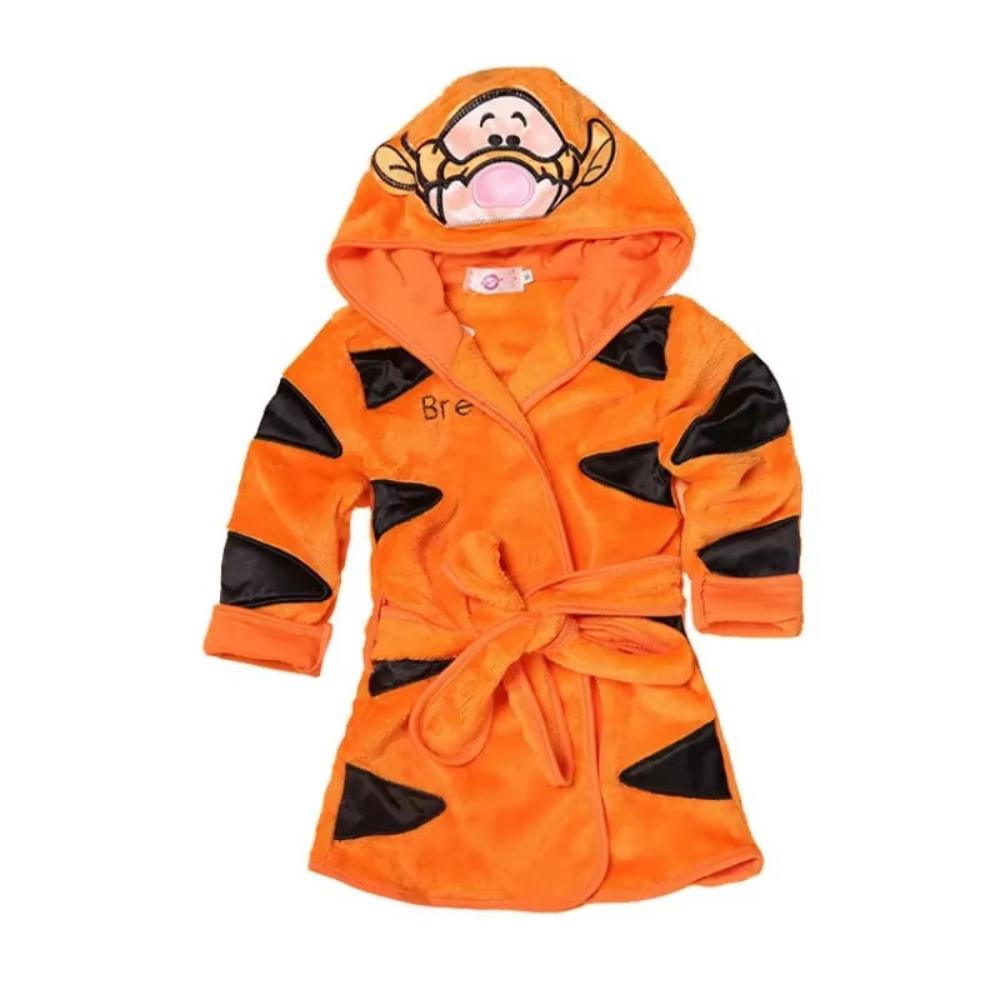 Warm Flannel Kids Pajama Robe with Cute Design