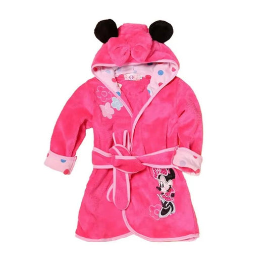 Warm Flannel Kids Pajama Robe with Cute Design