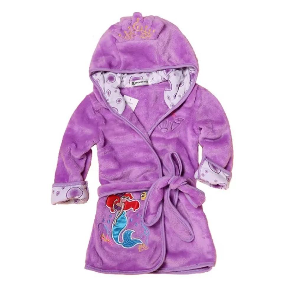 Warm Flannel Kids Pajama Robe with Cute Design